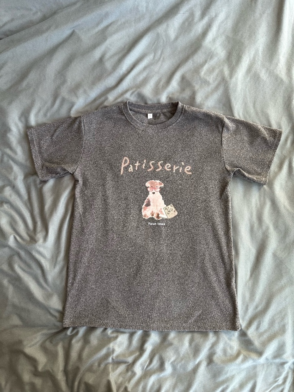SICONG Gray Terry Patisserie Graphic Tee, women's M